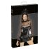 Noir - Vestido Brilhante com Top Transparente (Preto) - M