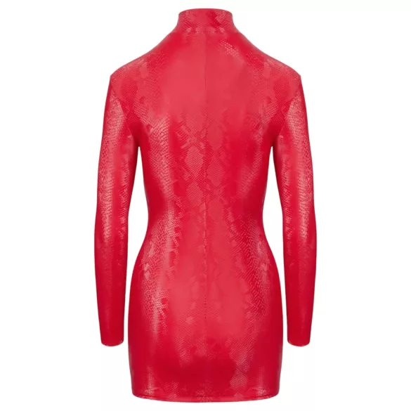 Cottelli - vestido curto sensual - estampa de cobra - vermelho - M