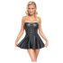 Cottelli - Mini Vestido Brilhante com Saia Plissada (preto)