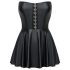 Cottelli - Mini Vestido Brilhante com Saia Plissada (preto)