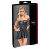 Cottelli - Mini Vestido Brilhante com Saia Plissada (preto)