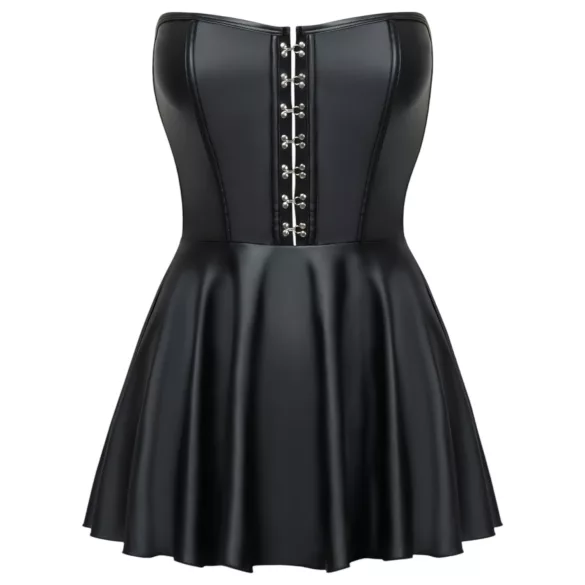 Cottelli - vestido curto brilhante com saia plissada - preto - M