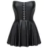 Cottelli - vestido curto brilhante com saia plissada - preto - M