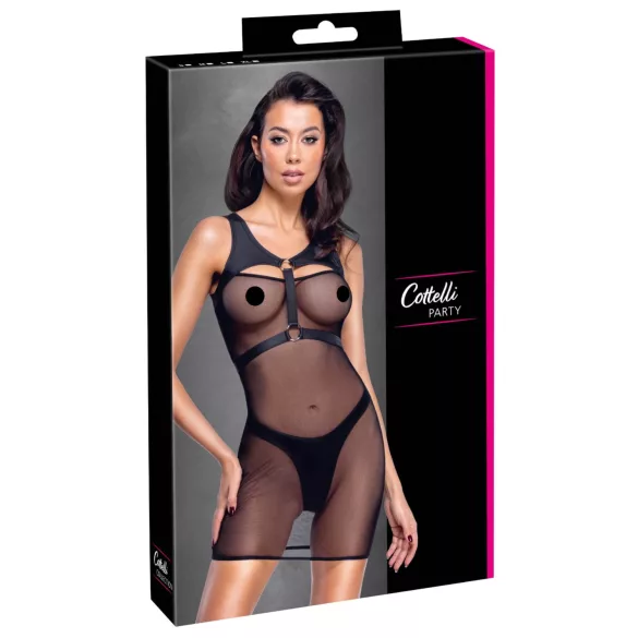 Cottelli - conjunto de festa transparente (preto) - M