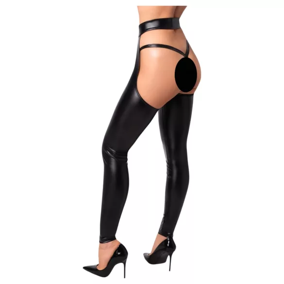 Noir - meia calça chaps brilhante - preta