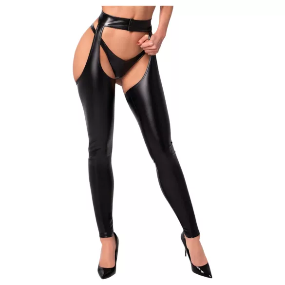 Noir - meia calça chaps brilhante - preta - L
