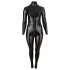 Cottelli Plus Size - macacão brilhante manga longa - preto - 3XL