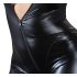 Cottelli Plus Size - Macacão preto brilhante de festa manga longa - 3XL