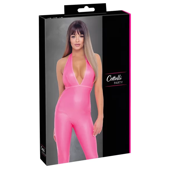 Cottelli Party - macacão com decote traseiro profundo (rosa)