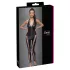 Cottelli Party - Macacão corset preto com alças no pescoço