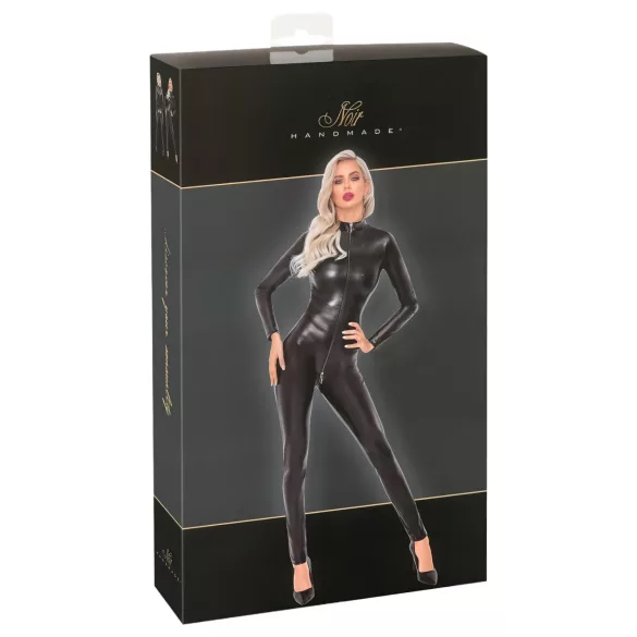 Noir - macacão longo fetiche - estampa cobra - preto