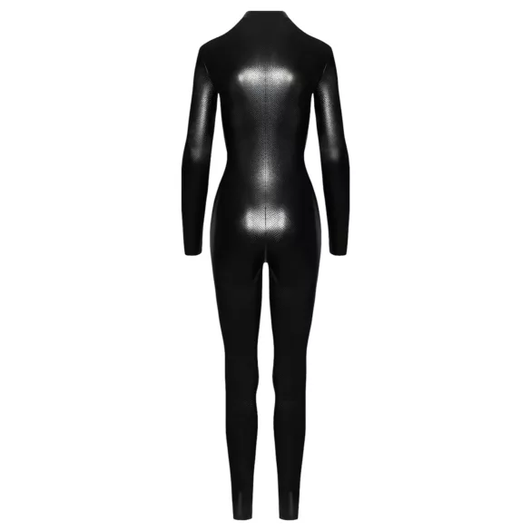 Noir - macacão longo fetiche - estampa cobra - preto