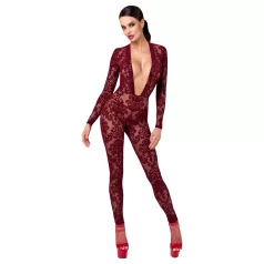Noir Kink Royal - bodystocking transparente - vermelho