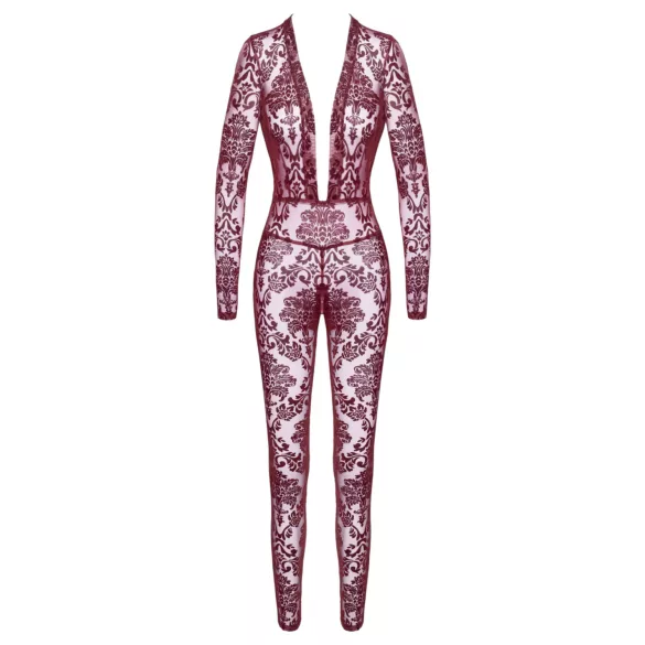 Noir Kink Royal - bodystocking transparente - vermelho - L
