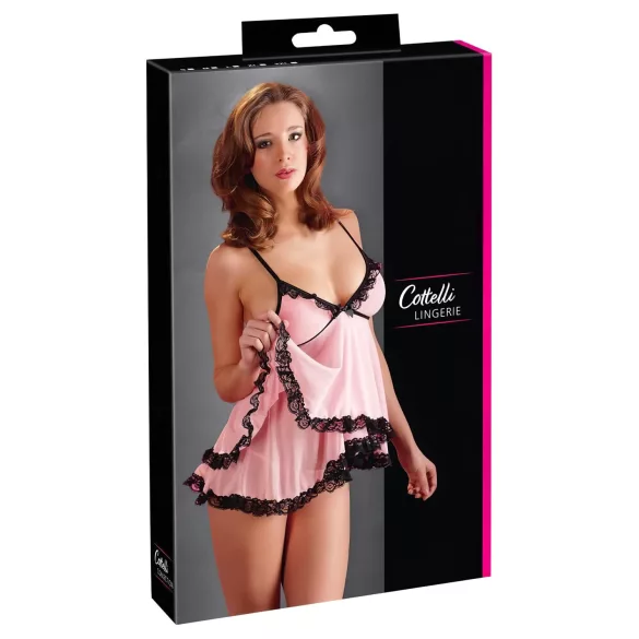Cottelli - babydoll sensual com babados - lingerie feminina - L