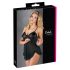 Cottelli - Babydoll preto sensual com babados - XL