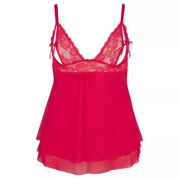 Cottelli Plus Size - babydoll rendado plus size - vermelho - 2XL
