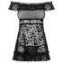 Obsessive - babydoll e tanga rendado - preto