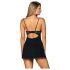Obsessive Luvae - camisola floral com strass e tanga (preto)