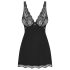 Obsessive Luvae - camisola floral com strass e tanga (preto)