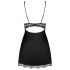 Obsessive Luvae - camisola floral com strass e tanga (preto)