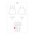Obsessive Luvae - camisola floral com strass e tanga (preto)