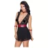 Cottelli Bondage - babydoll de renda com alça (preto)