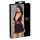 Cottelli Bondage - babydoll de renda com alça (preto) - M