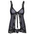 Beijável - babydoll aberto (preto)