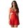 Obsessive Cupide Desir - conjunto de camisola de renda transparente (vermelho) - L/XL