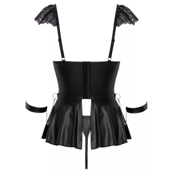 Cottelli Bondage - minivestido rendado com algemas (preto) - M