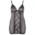 Cottelli Plus Size - camisola transparente rendada - preto