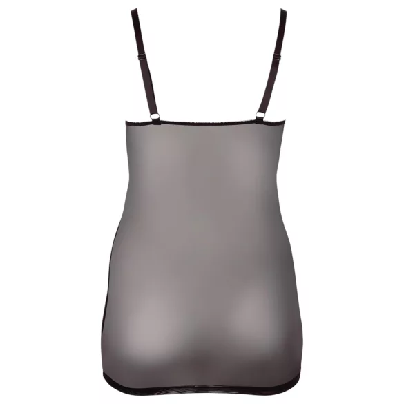 Cottelli Plus Size - camisola transparente rendada - preto