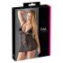 Cottelli Plus Size - camisola rendada transparente (preta) - 2XL