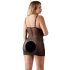 Cottelli Plus Size - camisola rendada transparente (preta) - 2XL