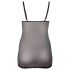 Cottelli Plus Size - camisola rendada transparente (preta) - 2XL