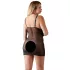 Cottelli Plus Size - camisola transparente rendada - preto - 3XL