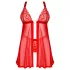 Obsessive Elianes - conjunto babydoll rendado (vermelho)