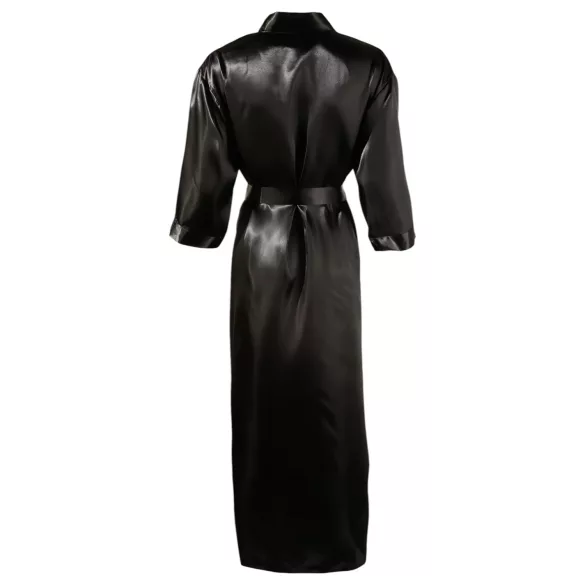 Cottelli - robe feminina cetim preto - L/XL