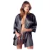 Cottelli - robe curto em cetim e renda - preto - L/XL