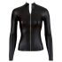 Cottelli - Top feminino brilhante de mangas longas (preto)