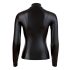 Cottelli - Top feminino brilhante de mangas longas (preto)