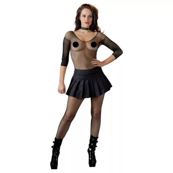 Cottelli - saia mini plissada - preta - L
