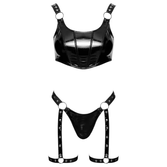 Black Level - conjunto de vestido em laca (preto)
