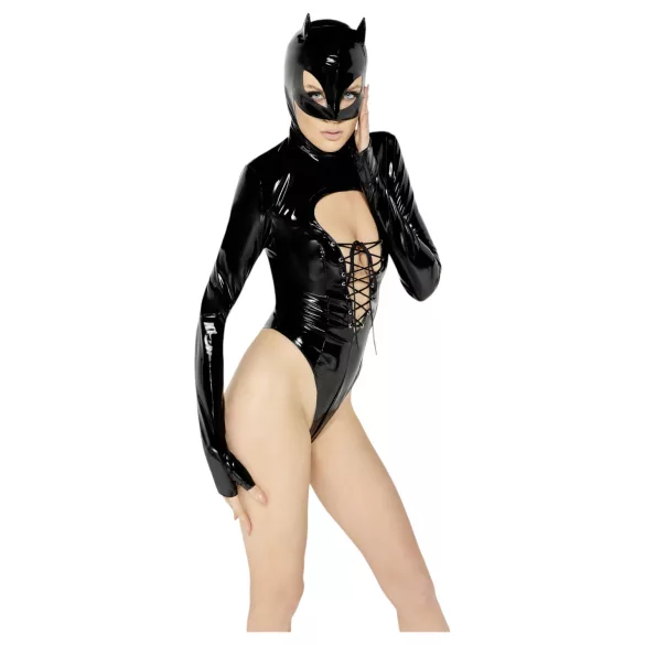 Black Velvets - body manga longa Batwoman - preto - M