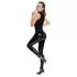 Black Level - macacão vinil com zíper - preto - M
