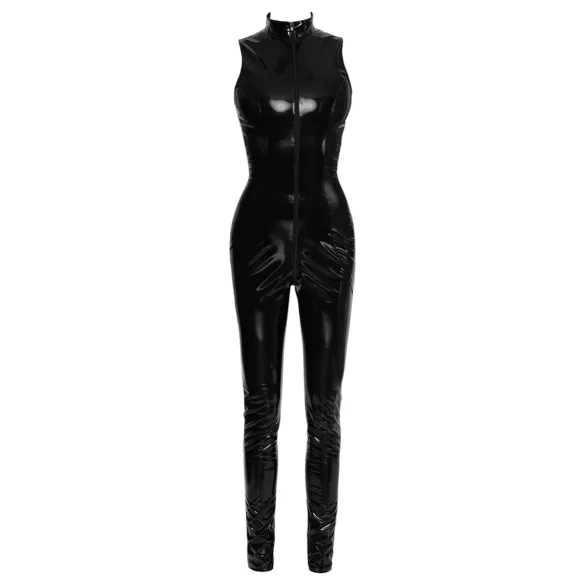 Black Level - macacão vinil com zíper - preto - M