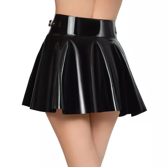 Black Level - saia plissada fetiche - vinil preto - M
