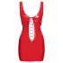 Black Level - vestido mini vinil com amarração frontal - vermelho