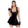 Noir - vestido mini franzido (preto) - M